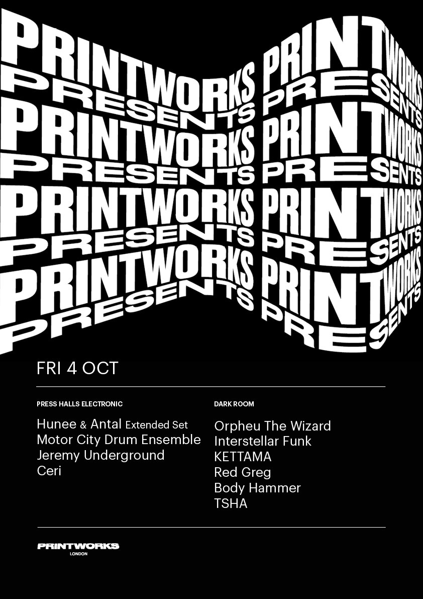 Printworks Presents Lineup